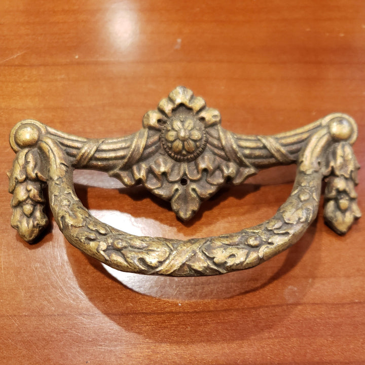 Antique Hardware 3 1/2 Inch Long Pull (Original, Antique Brass) Cabinet Knobs & Handles