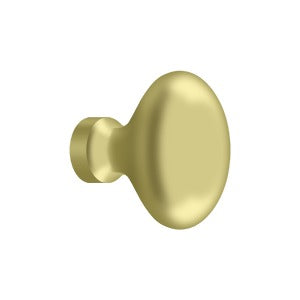 Antique Hardware 1 1/4 Inch Traditional Solid Brass Egg Knob (Polished Brass Finish) 
