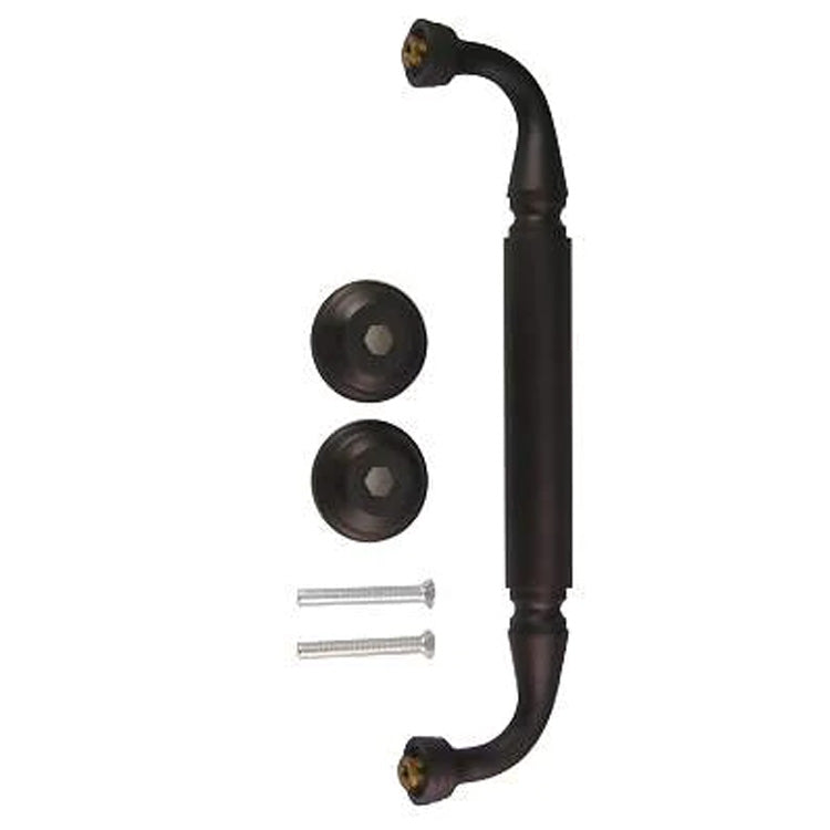 ##Antique Hardware## 11 Inch Solid Brass Door Pull With Rosettes