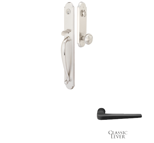 ##Antique Hardware## Solid Brass Albany Style Mortise Entryway Set