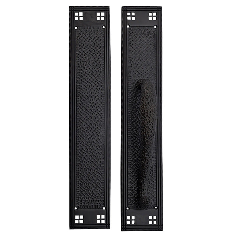 Antique Hardware 18 Inch Craftsman Style Door Pull & Push Plate Set DOOR PUSH AND PULL