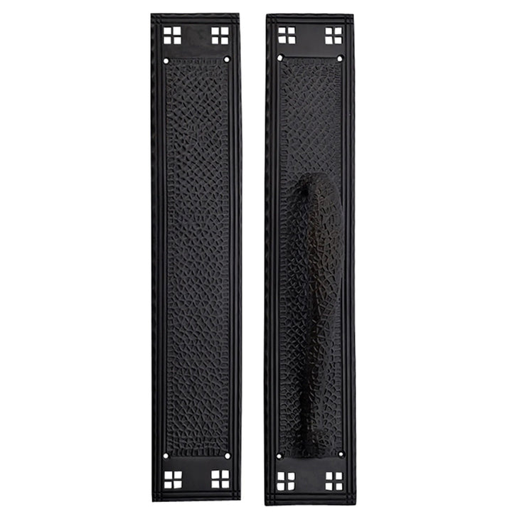 Antique Hardware 18 Inch Craftsman Style Door Pull & Push Plate Set DOOR PUSH AND PULL