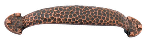 Antique Hardware 3 7/8 Inch (3 Inch c-c) Solid Brass Hammered Drawer Pull ARTS AND CRAFTS KNOBS AND PULLS