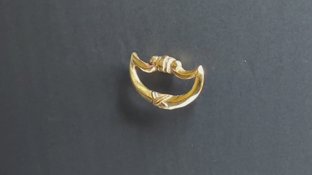 2 1/2 Inch by 1 1/4 Inch Ribbon & Reed Bail Pull (Several Finishes Available)