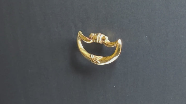 2 1/2 Inch by 1 1/4 Inch Ribbon & Reed Bail Pull (Several Finishes Available)