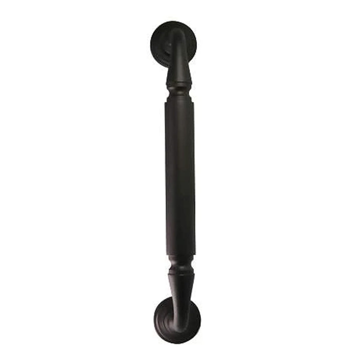 Antique Hardware 9 Inch Solid Brass Door Pull With Rosettes (Oil Rubbed Bronze Finish) Door Knobs & Handles