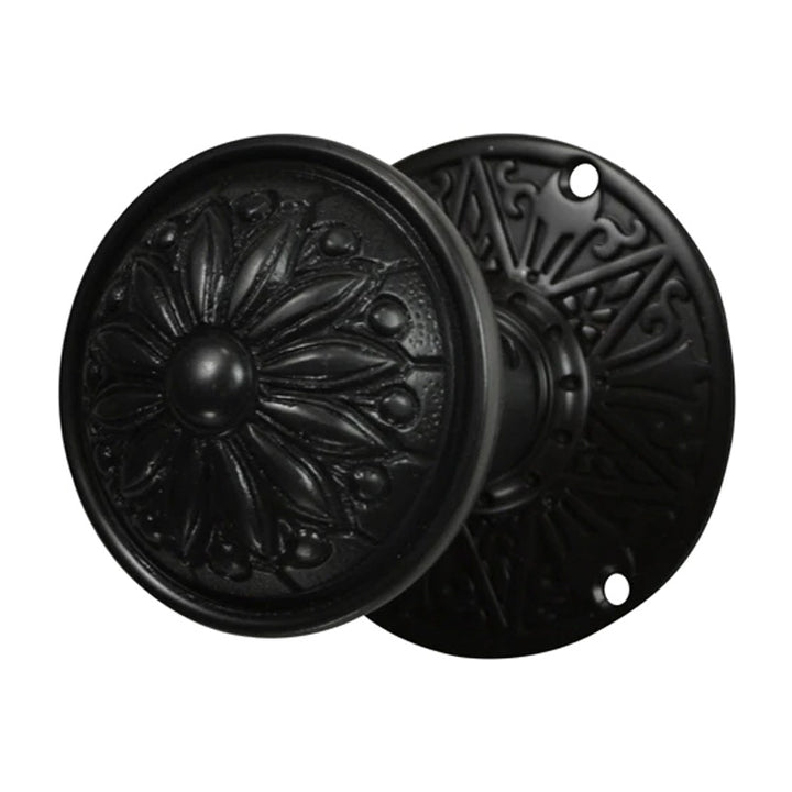 Antique Hardware Eastlake Rosette Door Set with Floral Imprint Door Knobs (Several Finishes Available) Door Knobs & Handles