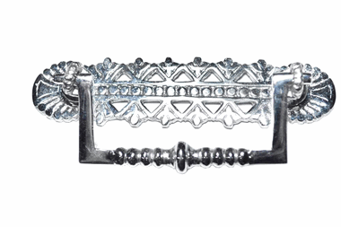 ##Antique Hardware## 4 1/5 Inch Solid Brass Eastlake Bail Pull (Satin Nickel Finish)