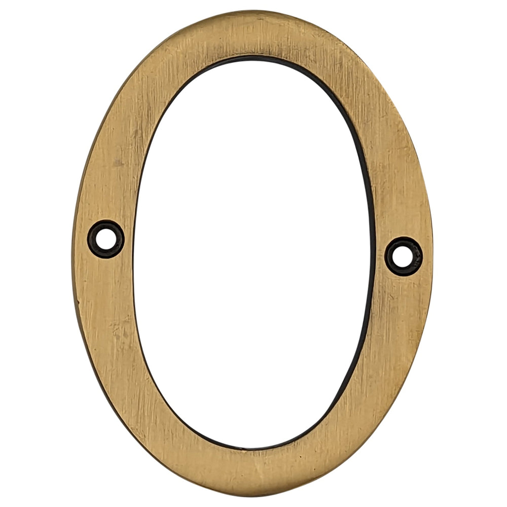 Antique Hardware 4 Inch Tall House Number 0 LETTER PLAQUE