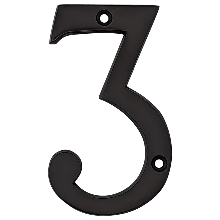 Antique Hardware 4 Inch Tall House Number 3 ADDRESS PLAQUE