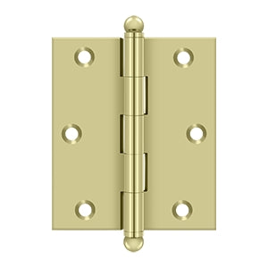 ##Antique Hardware## 3 Inch x 2 1/2 Inch Solid Brass Cabinet Hinges