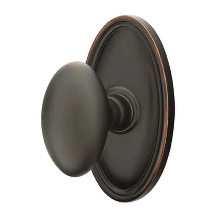 Antique Hardware Emtek Solid Brass Egg Door Knob Set With Oval Rosette EMTEK DOOR KNOB