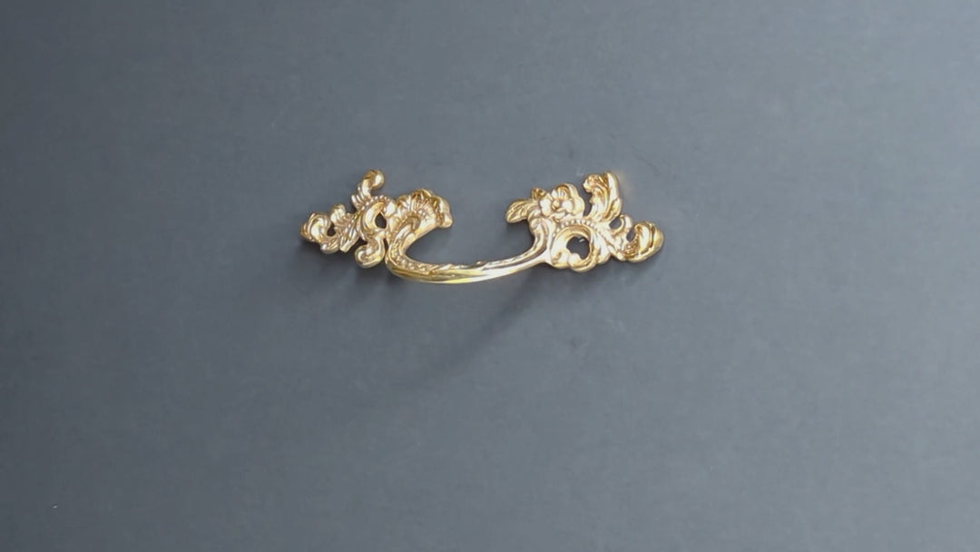 6 1/2 Inch (3 1/8 inch c-c) Filigree Rococo Pull (Several Finishes Available)