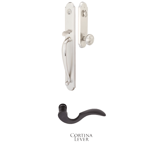 ##Antique Hardware## Solid Brass Albany Style Mortise Entryway Set