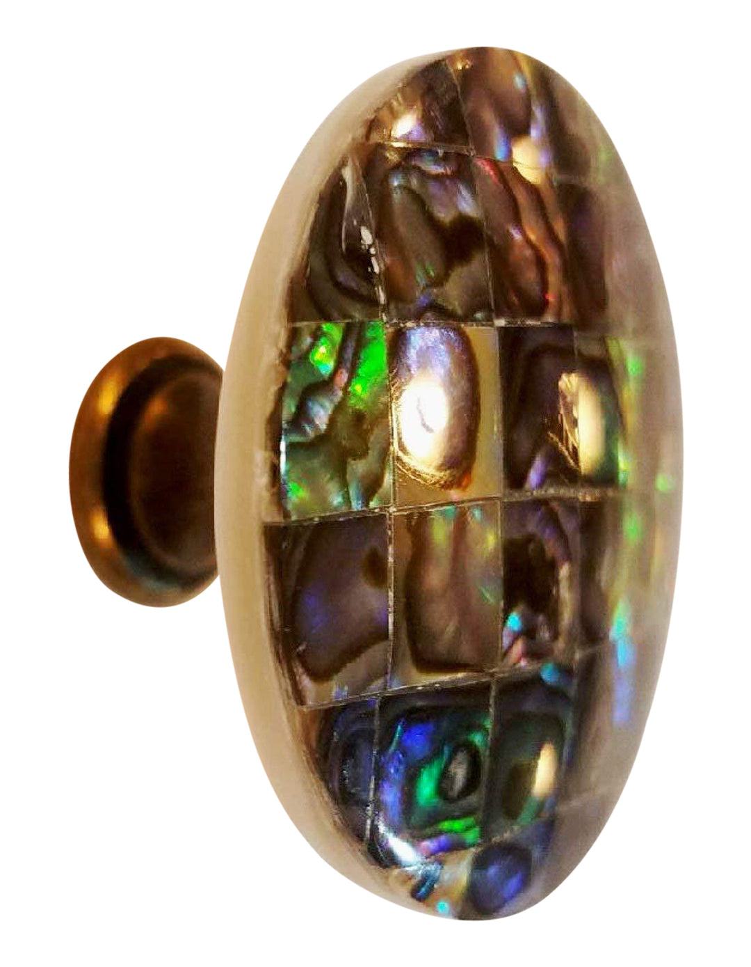 Antique Hardware 1 5/8 Inch Diameter Authentic Abalone Shell Oversized Cabinet or Furniture Knob CABINET KNOB