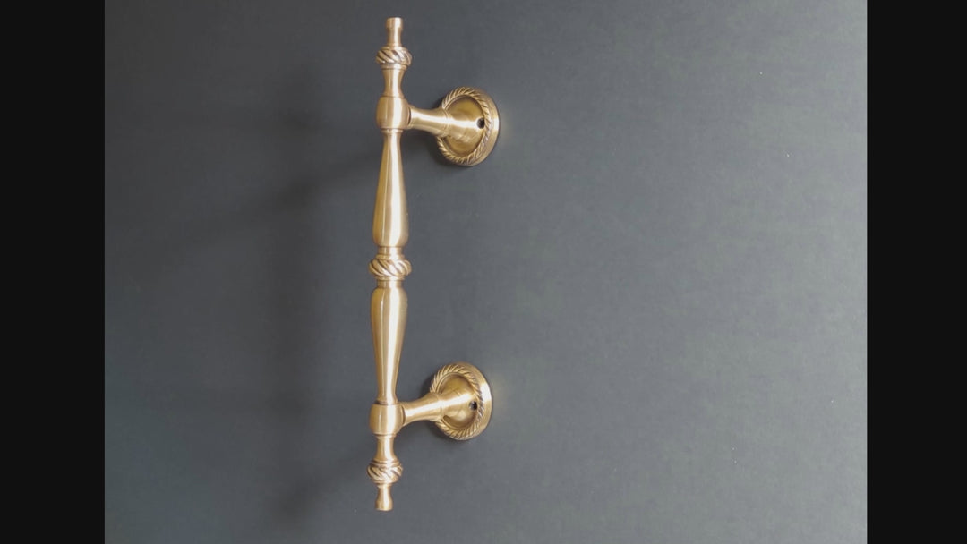 9 1/2 Inch Overall (6 Inch C-C) Solid Brass Rope Style Handle (Several Finishes Available)