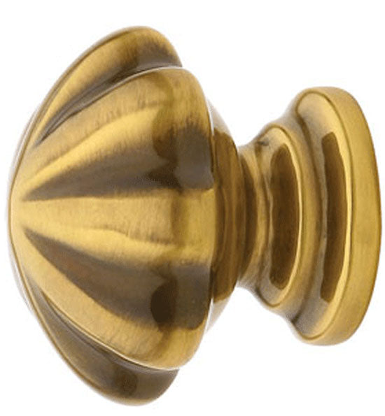 Antique Hardware 1 1/4 Inch Solid Brass Melon Cabinet & Furniture Knob CABINET KNOB