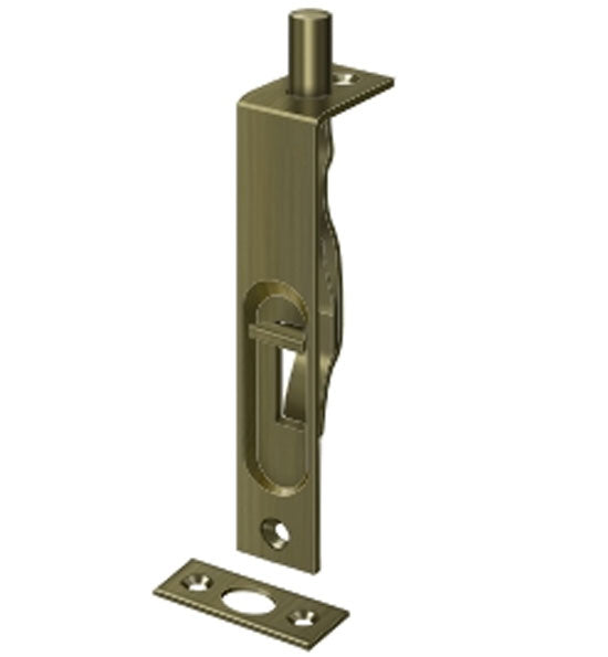 Antique Hardware Deltana - Solid Brass 4" Heavy Duty Flush Bolt FLUSH BOLT