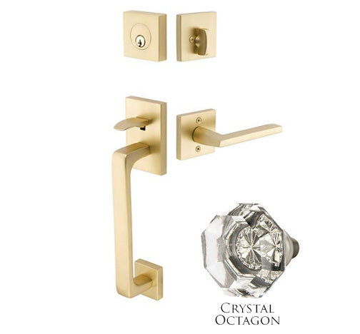 ##Antique Hardware## Solid Brass Baden Style Entryway Set