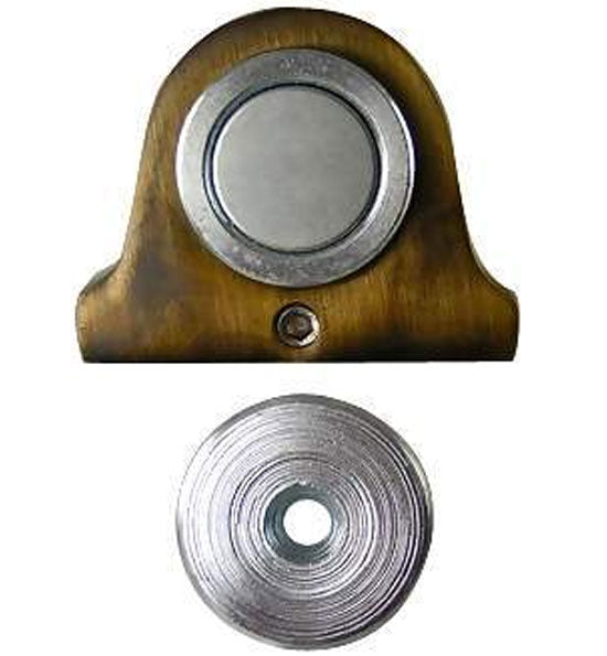 Antique Hardware 1 3/8 Inch Magnetic Dome Door Stop and Catch DOOR-HOLDER