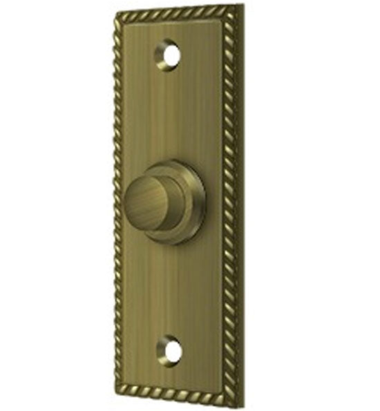 ##Antique Hardware## 3 1/3 Inch Solid Brass Doorbell Button