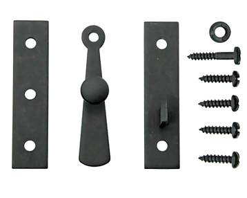 Antique Hardware Cast Iron Cabinet Latch: Smooth Iron Square Latch ANTIQUE CABINET LATCHES