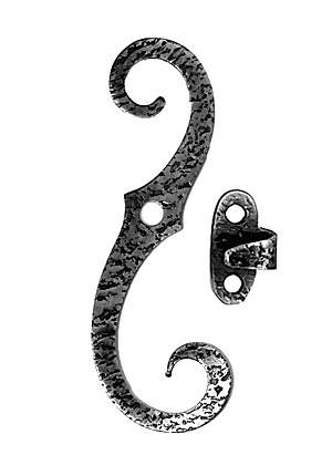 Antique Hardware 6 3/4 Inch by 2 3/8 Inch Brick and Wood Mount Shutter Dogs (Pair) SHUTTER DOGS