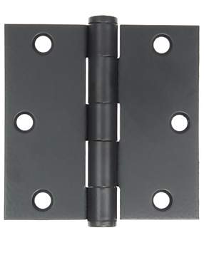 Antique Hardware 3 1/2 Inch by 3 1/2 Inch Butt Hinge (Forged Black Iron) HINGE