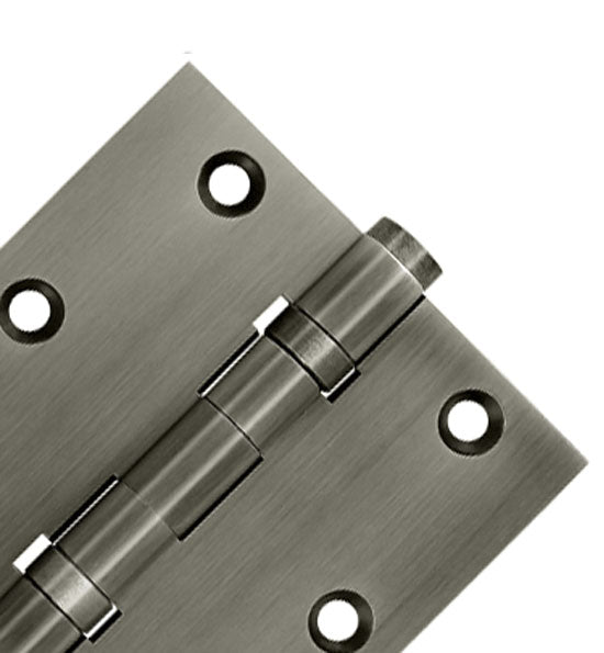 Antique Hardware 3 1/2 X 3 1/2 Inch Double Ball Bearing Hinge Interchangeable Finials (Square Corner) HINGE