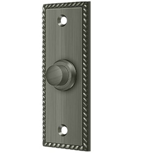 ##Antique Hardware## 3 1/3 Inch Solid Brass Doorbell Button