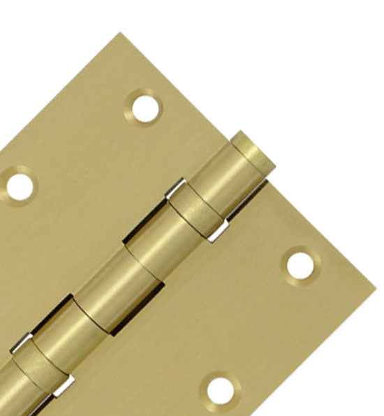 Antique Hardware 3 1/2 X 3 1/2 Inch Double Ball Bearing Hinge Interchangeable Finials (Square Corner) HINGE