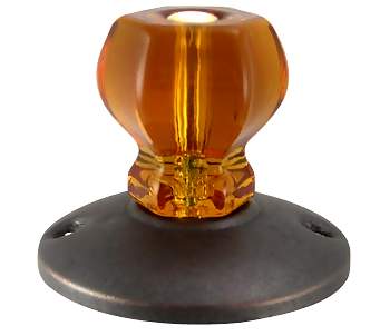 Antique Hardware Art Deco Style Amber Glass Robe Hook ROBE-HOOK