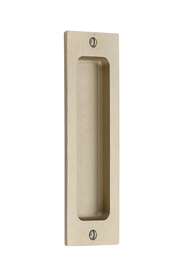 ##Antique Hardware## 6 Inch Sandcast Rustic Modern Rectangular Flush Pull