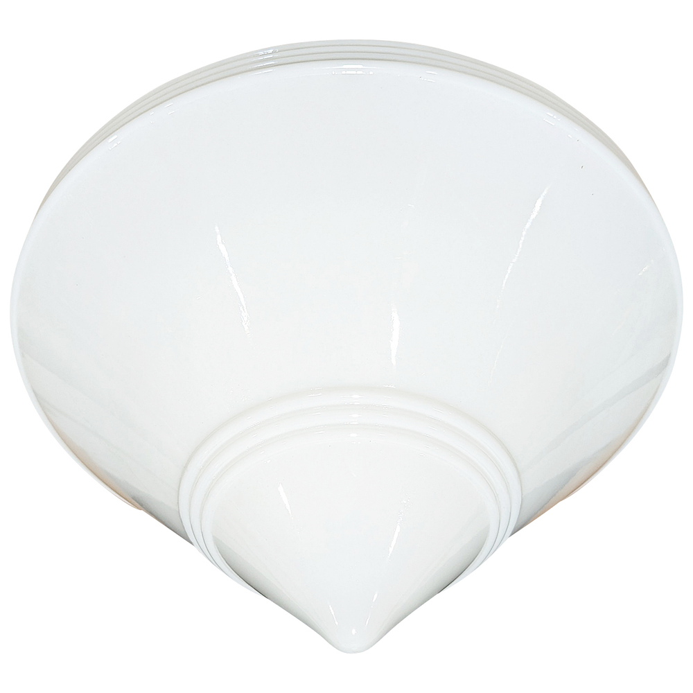 Antique Hardware 14 Inch Art Deco Style Milk Glass Light Shade (6 Inch Fitter) GLASS SHADE