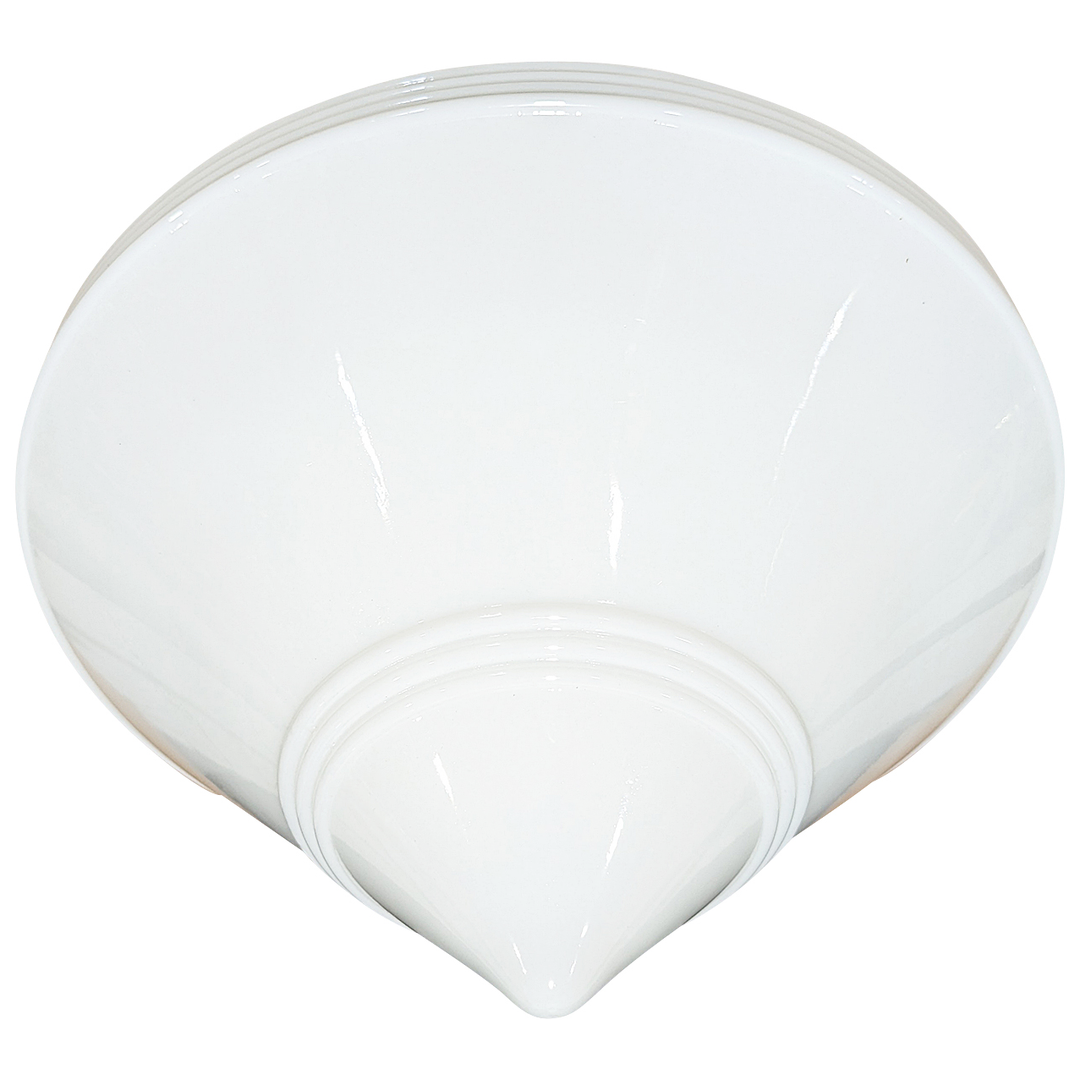 Antique Hardware 14 Inch Art Deco Style Milk Glass Light Shade (6 Inch Fitter) GLASS SHADE