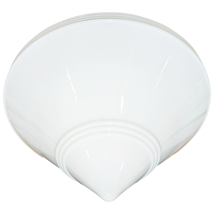 Antique Hardware 14 Inch Art Deco Style Milk Glass Light Shade (6 Inch Fitter) GLASS SHADE