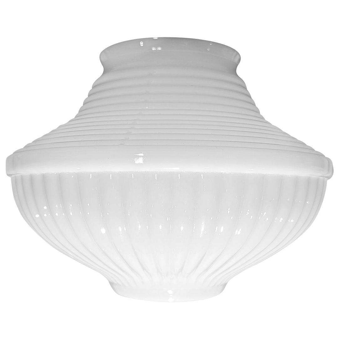 Antique Hardware 8 Inch Victorian Milk Glass Light Shade (4 Inch Fitter) GLASS SHADE