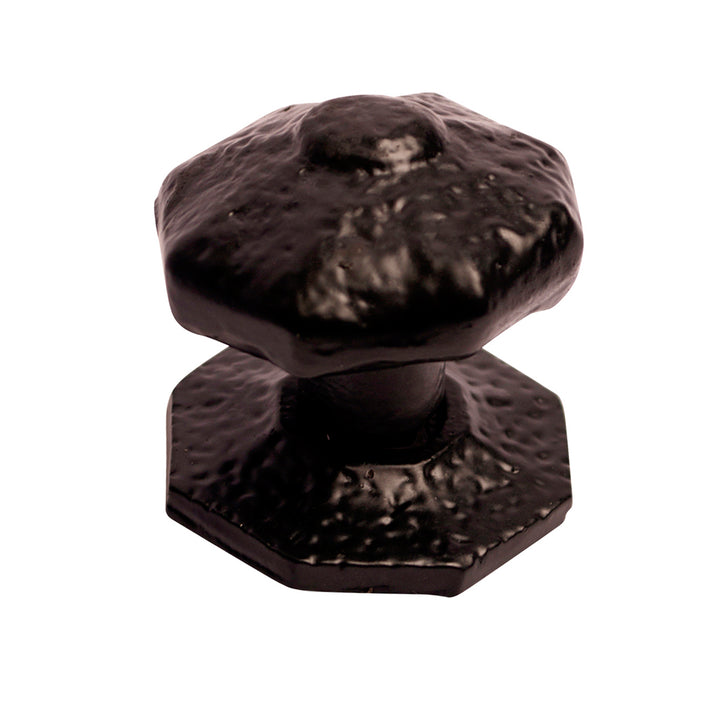 ##Antique Hardware## 2 3/8 Inch Solid Rough Iron Octagon Cabinet & Furniture Knob with Backplate