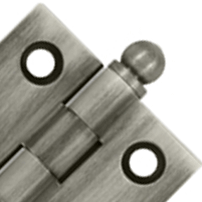 ##Antique Hardware## 1 1/2 Inch x 1 1/2 Inch Solid Brass Cabinet Hinges