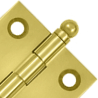 Antique Hardware 1 1/2 Inch x 1 1/2 Inch Solid Brass Cabinet Hinges (Unlacquered Brass Finish) CABINET HINGE