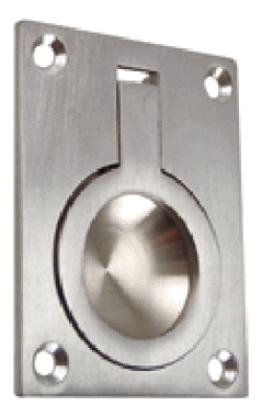 ##Antique Hardware## 1 3/4 Inch Solid Brass Traditional Flush Ring Pull