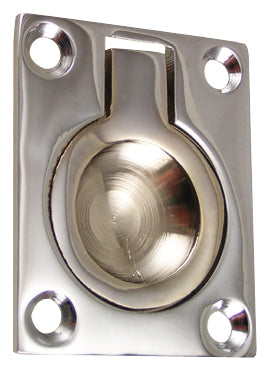 ##Antique Hardware## 1 3/4 Inch Solid Brass Traditional Flush Ring Pull