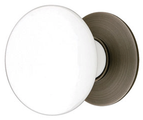 ##Antique Hardware## 1 3/4 Inch Round Ice White Porcelain Cabinet & Furniture Knob