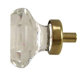 ##Antique Hardware## 1 1/4 Inch Crystal Glass Old Town Crystal Cabinet & Furniture Knob