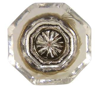 ##Antique Hardware## 1 1/4 Inch Crystal Glass Old Town Crystal Cabinet & Furniture Knob