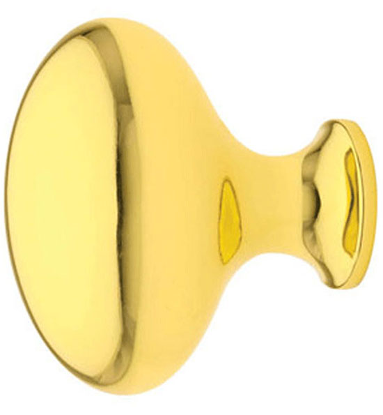 Antique Hardware 1 Inch Solid Brass Egg Cabinet & Furniture Knob CABINET KNOB
