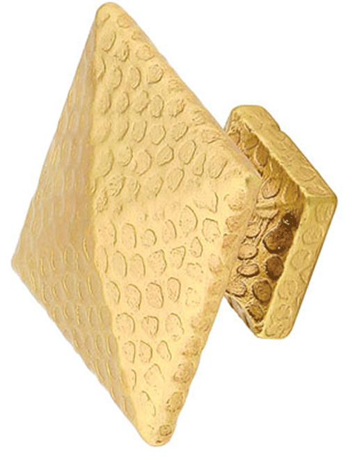 ##Antique Hardware## Emtek Arts & Crafts 1 3/4 Inch Solid Brass Square Dimpled Cabinet & Furniture Knob