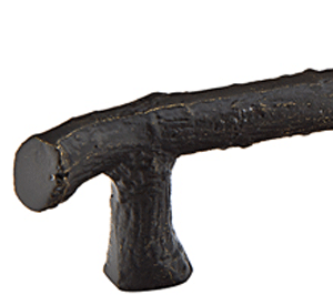 ##Antique Hardware## Emtek 4 1/8 Inch (3 Inch c-c) Sandcast Bronze Twig Pull