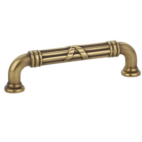 ##Antique Hardware## Solid Brass Ribbon & Reed Fixed Pull (Several Lengths)