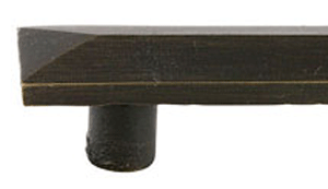 ##Antique Hardware## 5 Inch (3 1/2 Inch c-c) Sandcast Bronze Pyramid Pull